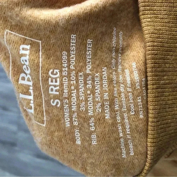 LL Bean SoftFlex Top Mock Neck Pullover Sweatshirt 514099 Womens Size S - Picture 7 of 9